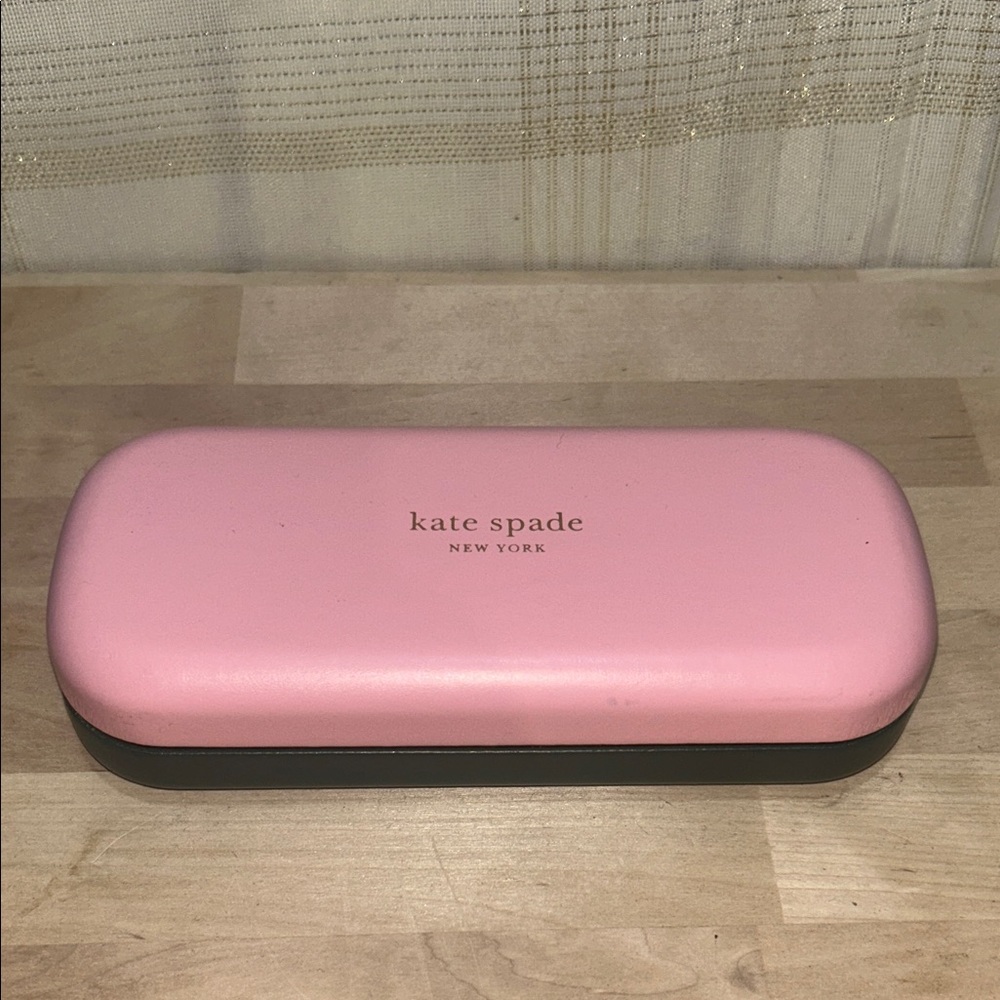 kate spade Pink and Black Hard Eyeglass Case ONLY